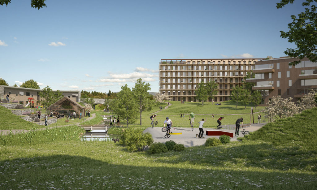 Illustrasjonsbilde som viser hvordan Birkelandshagen kan bli seende ut